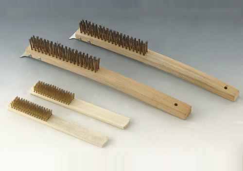 Wooden handle brush